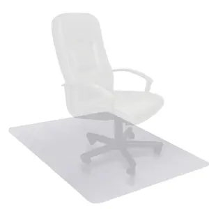 Segawe 60" x 46" Office Chair Mat for Hardwood Floors Clear Rectangular PVC Floor Protector