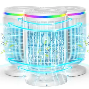 AI Portable Air Conditioners Fan with 120° Rotating Function Evaporative Mini Room Air Conditioners Air Cooler Low Noise Cooling