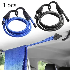 Elastic Cord, Adjustable Tension Belt, Car Accessories, Household Clothesline, Hook Luggage Lashing Strap, Buckle Rope For Motorcycle Travel