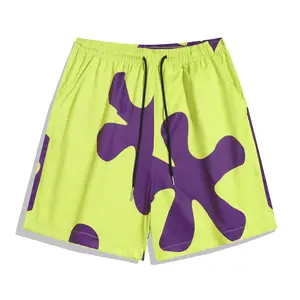 Men's SpongeBob Patrick Star Summer Gym Shorts, Athletic Workout Shorts with Pockets