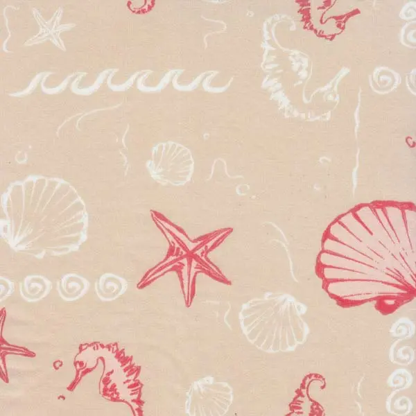 Under the Sea DTY Print Fabric – Soft Lightweight Stretch Knit 96% Polyester 4% Spandex 58/60" Wide (1 Yard)