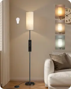 64.4" Dimmable Floor Lamp with Remote, Modern Standing Light for Living Room or Bedroom, 12W LED Bulb Included