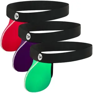 Real Men Nylon Athletic Supporter Pouch Jock Mens Underwear Cycling Hiking Athletic Supporter jockstrap strapless jock Fitness Gym