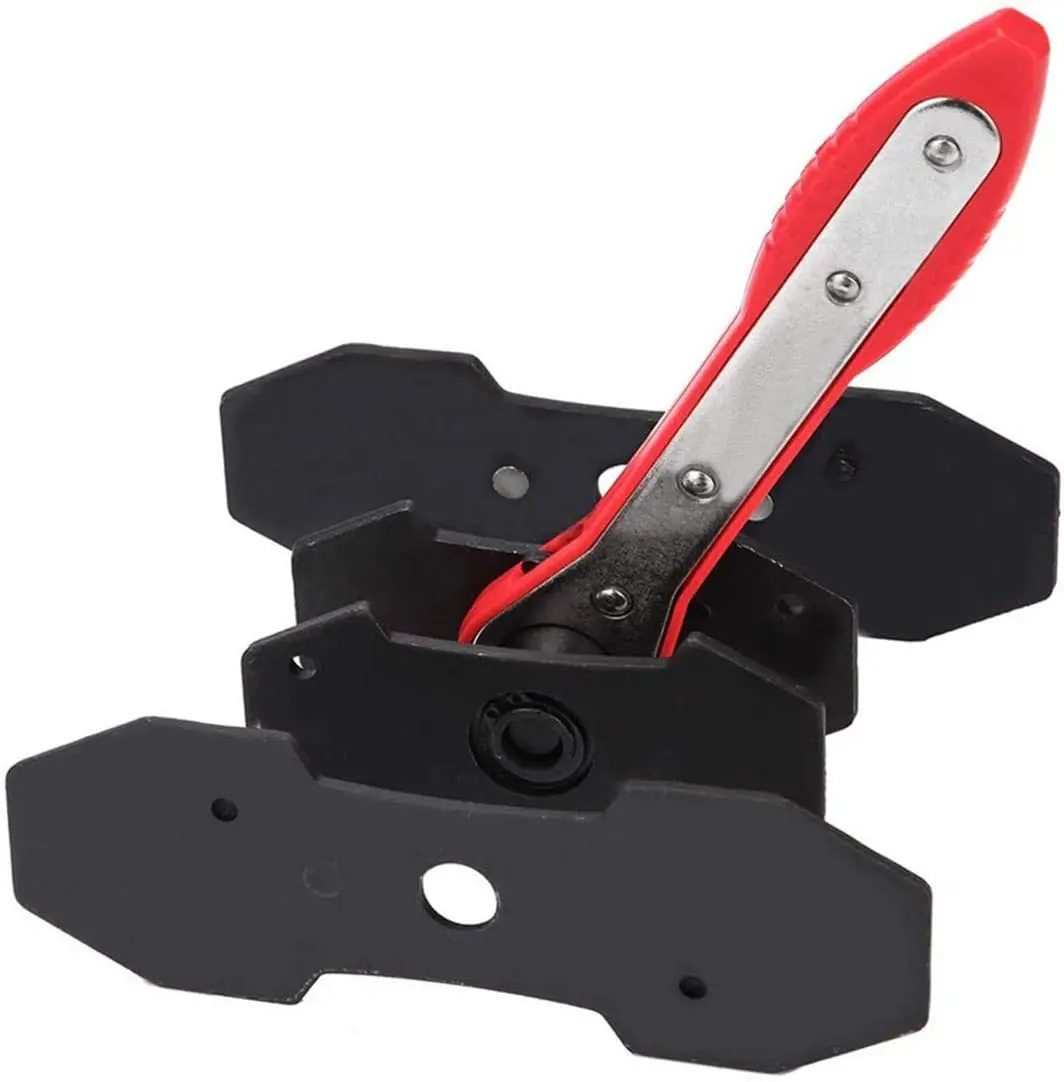 Brake Caliper Press Tools, 360 Degree Automotive Swing Ratchet Expander Wrench Brake Pad Spreader Tool with Extra 2PCS Large Plates for Single Twin Quad Sextuplet Piston Disc Brake Caliper
