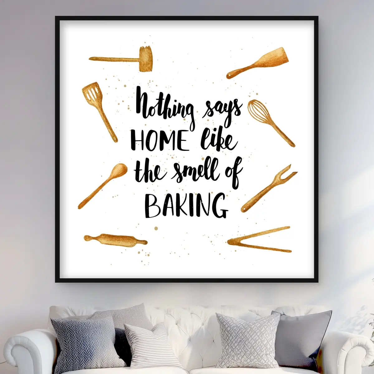 Begin Home Decor C1FM4848580BNM 48 x 48 in. Home & Baking - Kitchen Farmhouse Framed Print Wall Art for Decor