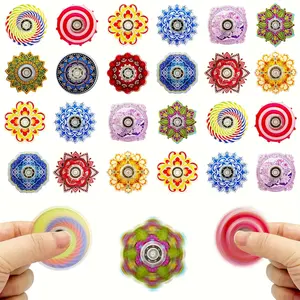 18pcs Novelty Stress Relief Fidget Rotating Durable Smooth Spinner Toys, Party Favor Bag Fillers, Ideal Christmas, Halloween, Birthday & New Year Gifts, Random Styles