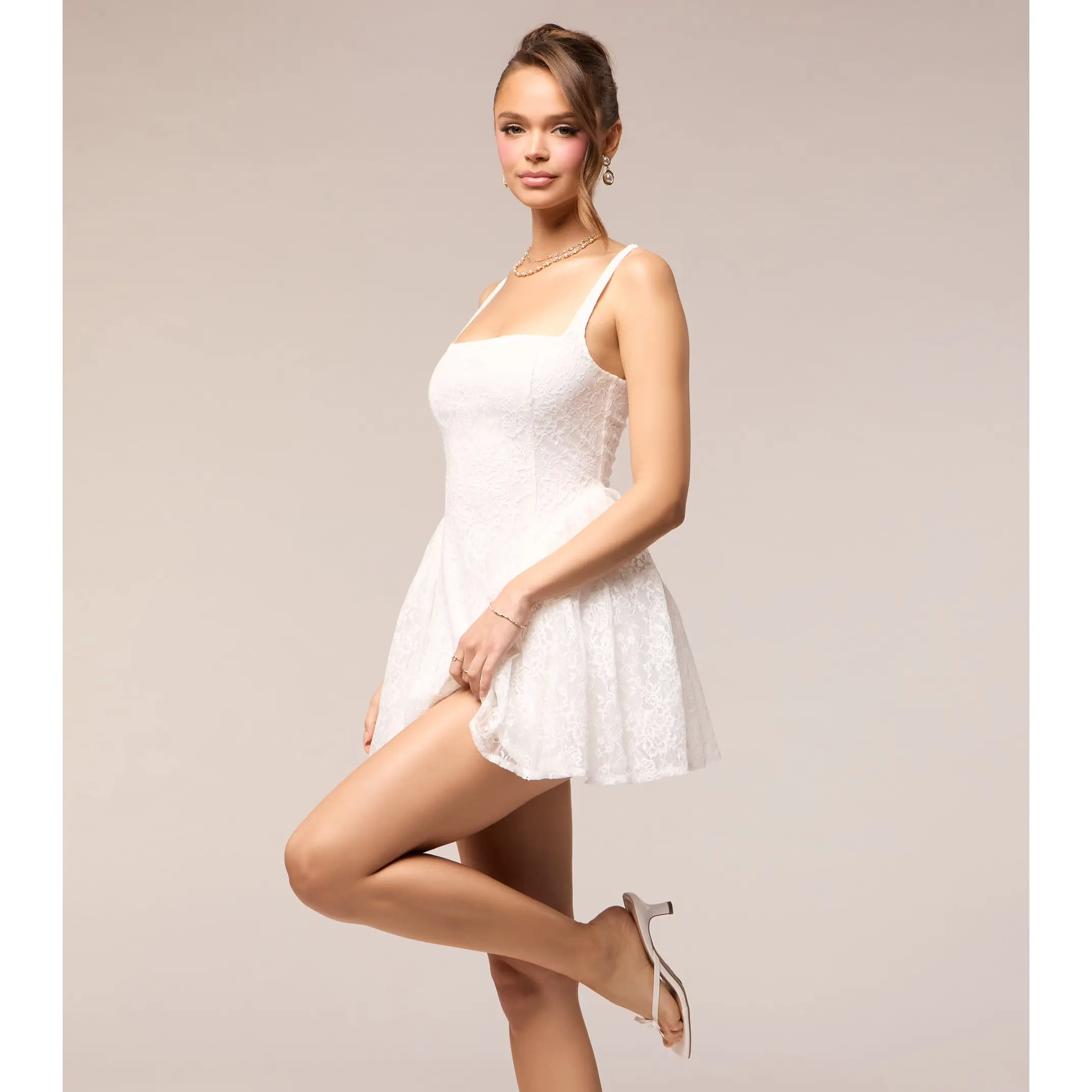 color block lace up dress Blue Zone Planet