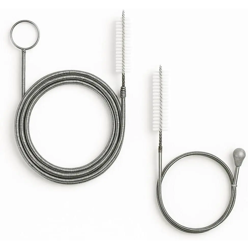 2-Pack Stainless Steel Tube Cleaning Brush Set - 61in & 40in Long Reach Flexible Pipe Cleaners, Drain Cleaning Tool for Refrigerator, Car Maintenance Plumbing Needs (2 Brushes Included), Two Brushes