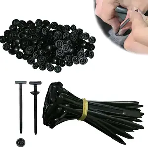 100pcs Heavy Duty Self-locking Nylon Cable Tie Fixers, Nylon Universal Cable Tie Buckles, Multi-purpose Plastic Cable Tie Tools for Daily Car Repairs