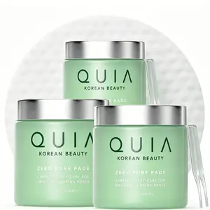 QUIA Dual-Action Toner Pads – Gentle PHA Exfoliation for Sensitive Skin – Instantly Hydrate and Minimize Pores – 70 Soft-Touch Korean Textured Pads – Blackhead and Blemish Control
