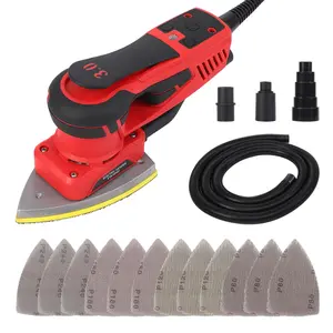 GARVEE Electric Detail Sander with 12 Sanding Paper, 350W Brushless Motor Mouse Sander, Powerful & Low Vibration, 10000 RPM, For Wood Working, Polishing, Carpentry