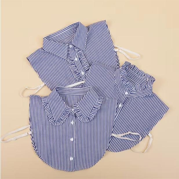 3PCS Vintage And Versatile Casual Detachable Half Collar with Striped Multi-Collar Styles, a Decorative Accessory for Daily Commutes, Suitable for Spring And Autumn Sweater Or Coat Outfits