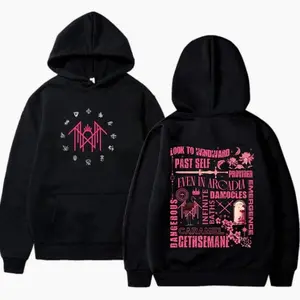 Sleep Token Band Hoodie, Sweatshirt, Hoodie, Even in Arcadia Graphic Hoodie with Album Tracklist, Aesthetic Pink Print Sweatshirt for Fans, Unisex Music Gift