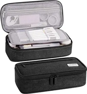 WEMATE Large Pencil Case, Pencil Pouch with Zipper Compartments, Aesthetic Pencil Case for Adults, Stationery Pouch Pen Case for Office