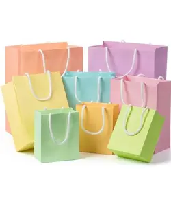 Paper Gift Bags with Handles 8 Pack Assorted Sizes, Gift Bags, Paper Bags with Handles, Party Favor Bags, Wedding Gift Bags, Baby Shower Bags, Birthday Party Bags, Shopping Bags, Retail Merchandise Bags, Goodie Bags, Boutique Bags