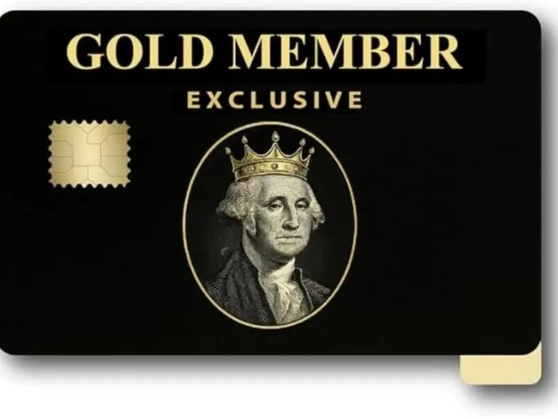 Funny Gold Member Credit Card Skin Sticker Cover Decal Wrap