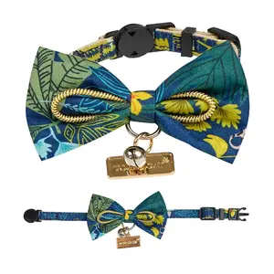 Touchcat Safari Patterned Cat Collar with Bow