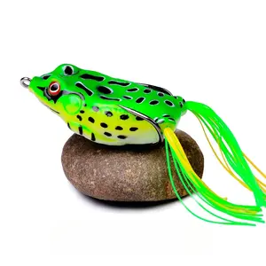 New Frog Lure for Bass Fishing, Topwater Soft Plastic Hollow Body Frog Bait, Weedless Weedless Snakehead Lure with Realistic Movement, Freshwater Fishing Soft Baits, Fishing Lures
