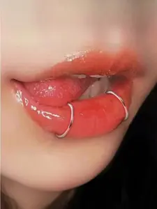 2pcs Punk Style Non Piercing Lip Rings In Silver, Lip Clip, Fashionable And Personalized Vintage Body Jewelry Adjustable Jewelry Lip Accessory Lip Adornment #Fashionweek#Fallfreshness#BlackFriday #Halloween #Christmas