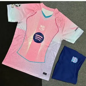 Barcelona Football Club Kit -Pink Edition 2026 High-quality Fabric Soccer Jerseys Set with All Official Logos for Professional Matches J
