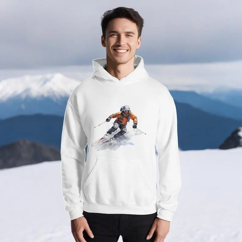 Ski Hoodie - Skier Hoodie - Winter Sports Hoodie - Ski Vacation Hoodie - Winter Hoodie – Skiing Hoodie - Snow Hoodie - Ski Season Hoodie