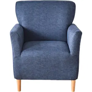 NILUOH Banquet Armchair Slipcover 1-Piece Stretch Chair Covers with Arms Printed Soft Accent Chair Cover Anti-Slip Arm Chair Covers Washable Chair Slipcovers for Living Room, 01