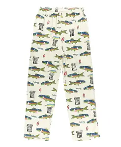 Funny Fishing Pajama Pants for Men – Men’s Lounge Sleep Pants, Asleep at the Reel Fish Print Pajama Bottoms