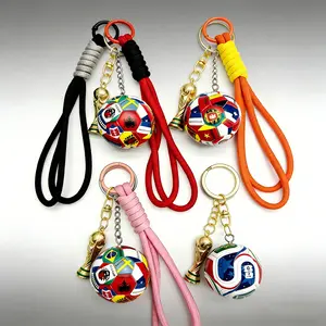 2026 Soccer Trophy Keychain Premium Fan Gift Dual Design 3D Metal Charm & Flag Pendant  - Decor for FIFA World Cup Fans - Accessory, Hanging