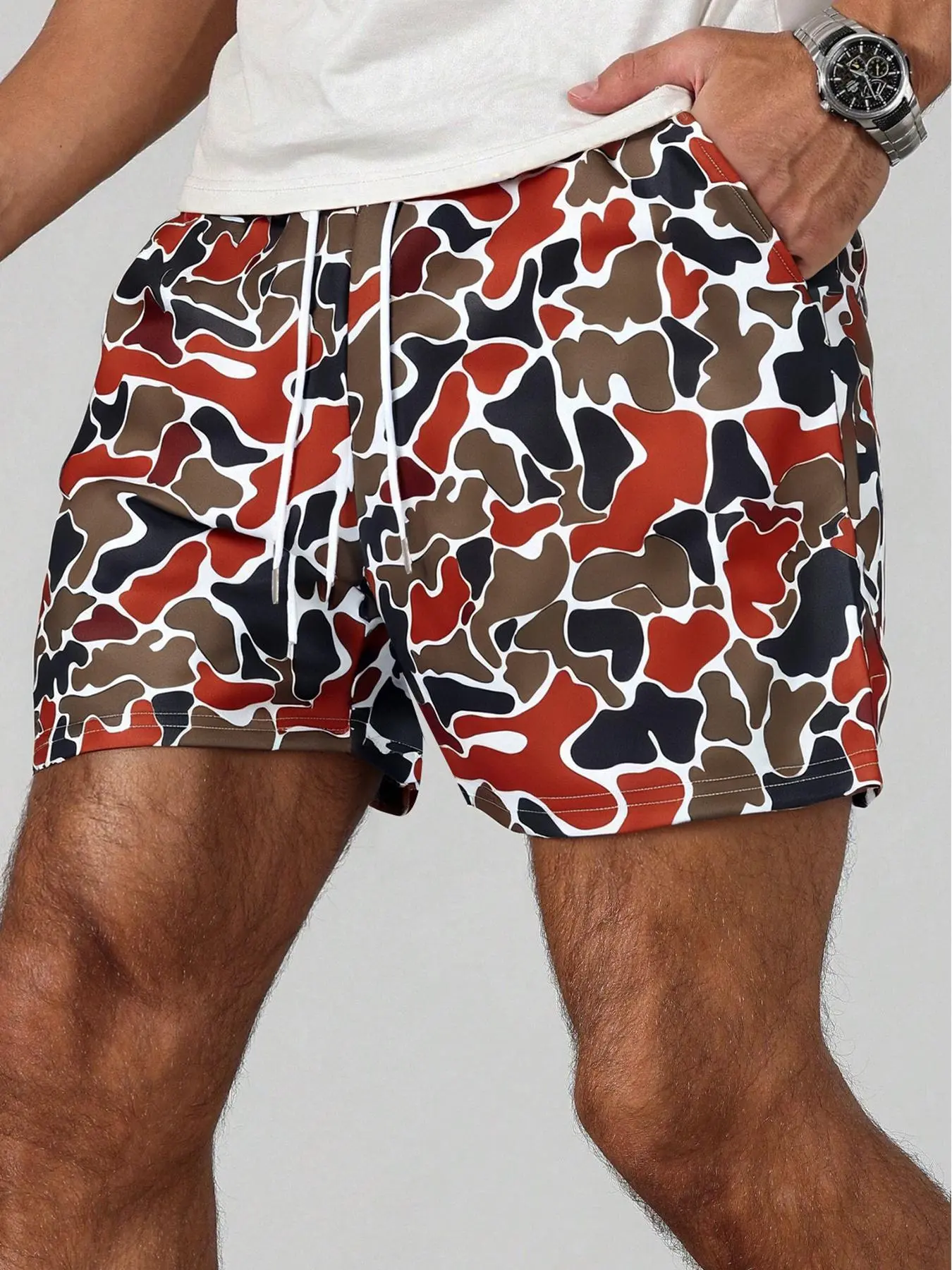 Men's Regular Fit Camo Print Shorts, Casual Comfy Breathable Shorts for Summer, Summer Clothes, Men's Bottoms for Daily Wear, Menswear