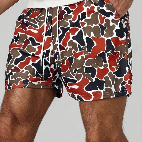 Men's Regular Fit Camo Print Shorts, Casual Comfy Breathable Shorts for Summer, Summer Clothes, Men's Bottoms for Daily Wear, Menswear