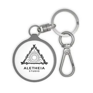 Aletheia Studio Triangle Sun Logo Keyring Tag | Metal Keychain