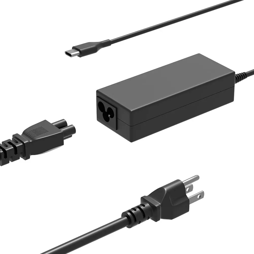 Laptop Charger Compatible with USB Type C 45W Fit for HP Dell Lenovo Asus Acer Google Samsung Sony Chromebook Laptop Replacemen USB Type C Charging Power Supply Adapter Cord