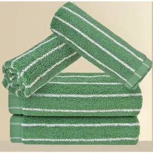 4 pack cotton terry washcloths 13 x 13 inch soft absorbent quick dry face body towels for bathroom kitchen cleaning