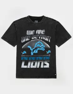 THE WILD COLLECTIVE Detroit Lions Mens Washed Boxy Tee