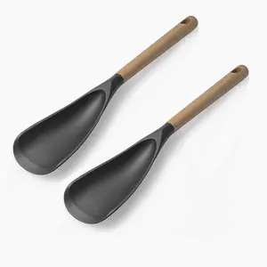 Multifunctional Wooden Handle Spoon, Nonstick Cooking Spoon, Cooking Helper & Serving Utensil, Durable Non-Stick Scratch-Resistant, Essential Kitchen Tool