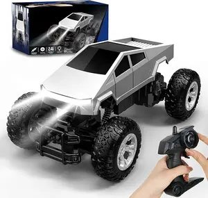 Remote Control Cyber Pickup Truck Car Toys 2.4GHz All Terrain RC Car for Boys with Lights 1:18 Scale 40MIN 800MAH 20KM/H Christmas Birthday Gift Age 4-7-8-12