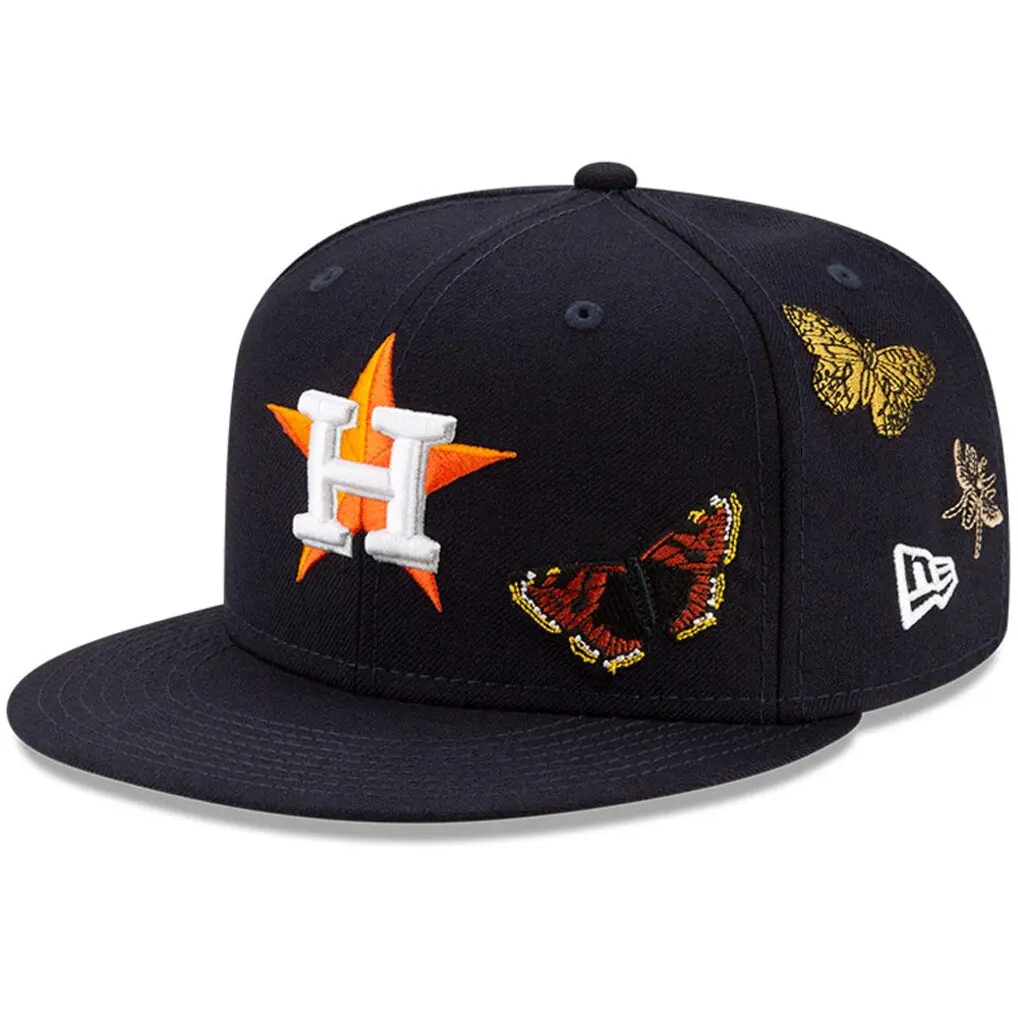 FELT "Astros"  Navy Fitted