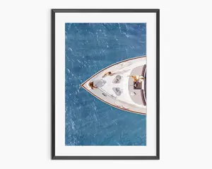 [UNFRAMED POSTER] Photography Prints, Luxurious Boat Print, Sailing in Summer Poster, Wall Art Decor, Museum Quality Photo Art Print Decoration Room