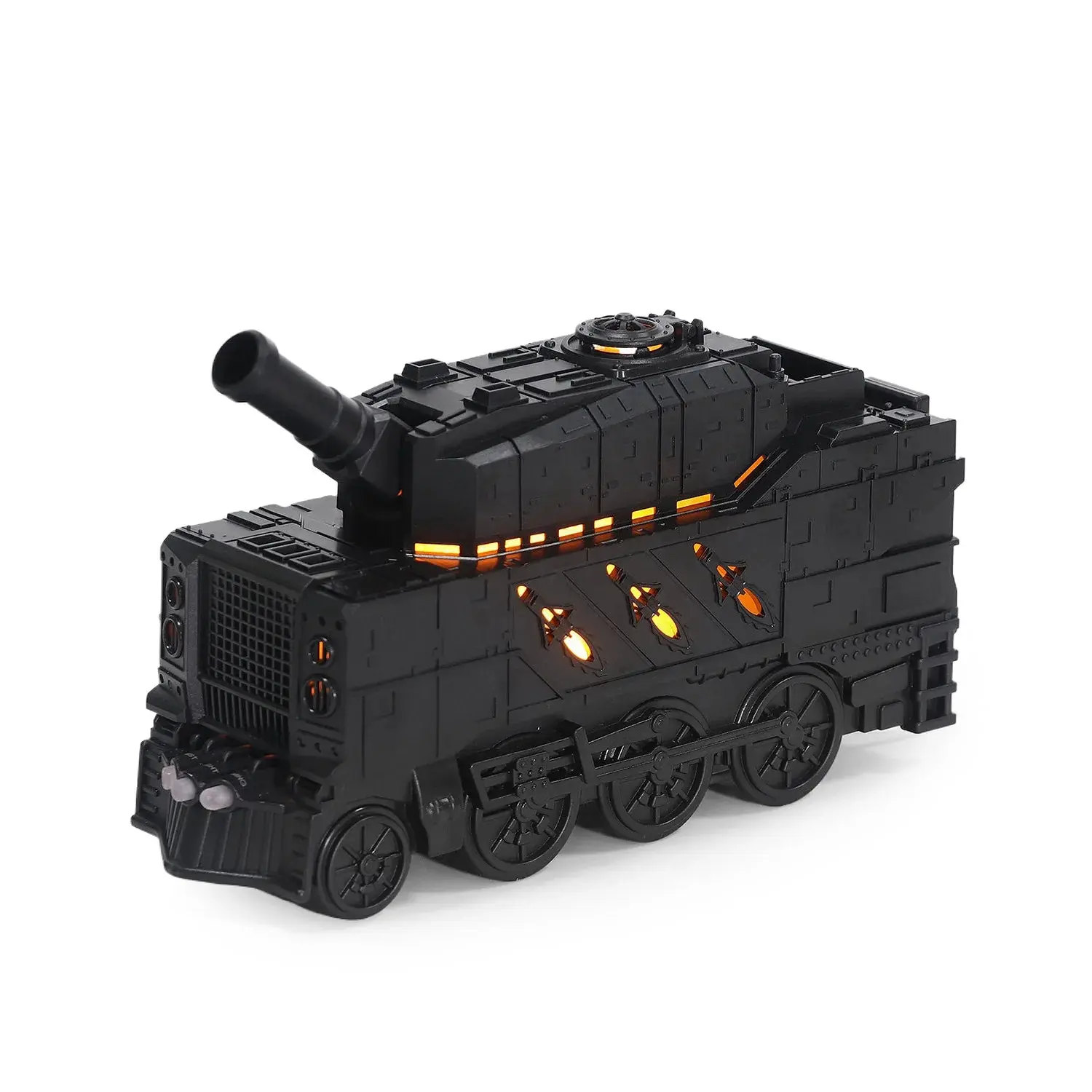 Mini Tank Shape Aromatherapy Diffuser Desktop Essential Oils Difusor Smoke Ring Spray Ultrasonic Air Humidifier with LED Lamp