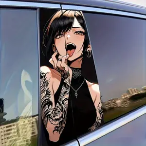 Girl Pattern Car Sticker, Self Adhesive Car Window Decal, Car Exterior Decoration Accessories for Car, Wall & Window, Sticker For Cars