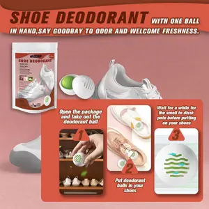 Odor Eliminator Shoe Deodorizer Ball, Long-Lasting Freshness Footwear Odor Absorbent, Sports Shoes Air Purifier, Shoe Cabinet Refresher