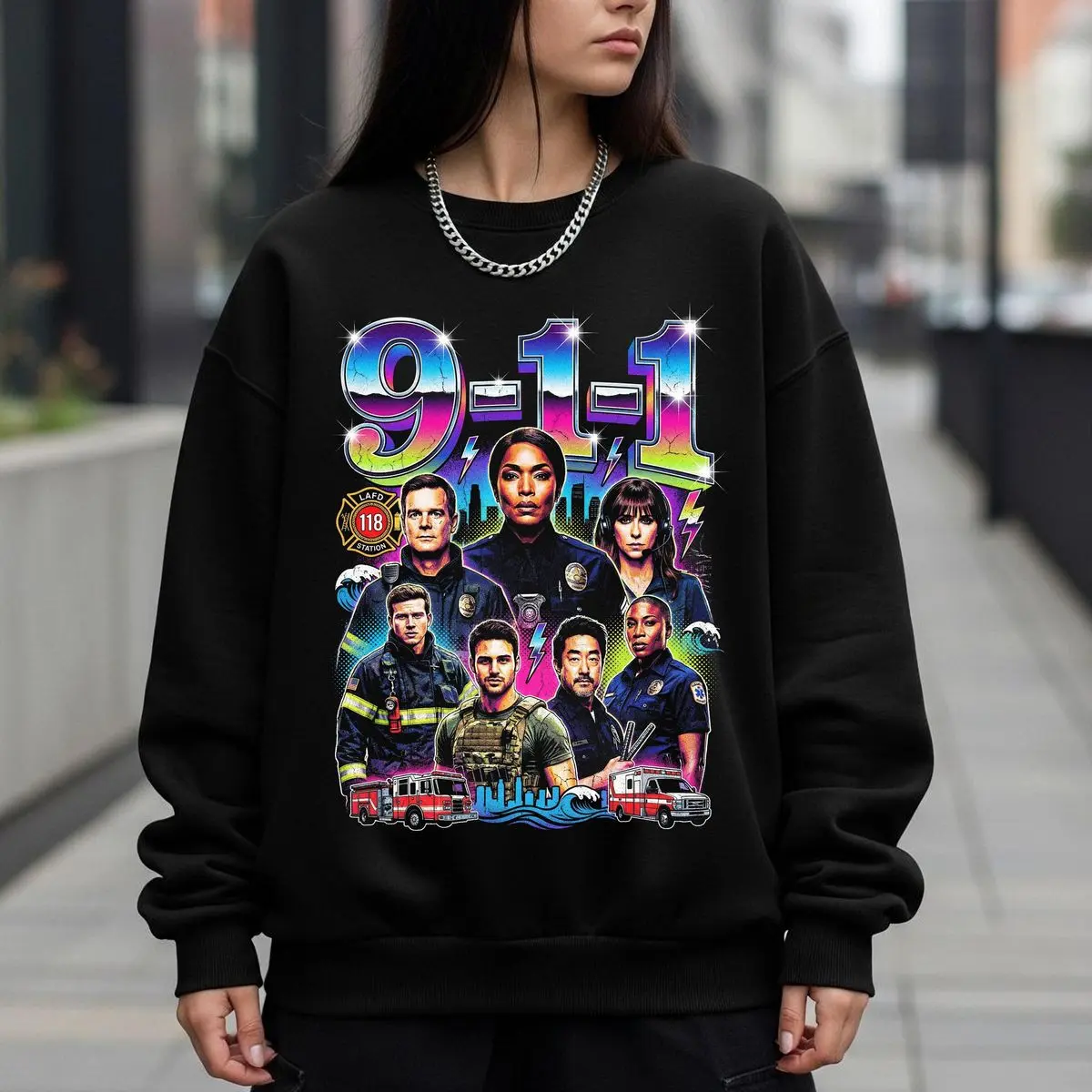 9 1 1 Tv Show Sweatshirt, Firefighter Series Shirt, 911 Fan Gift, 9 1 1 Tv Show Buckley Shirt, Unisex Hoodie, Unisex Sweater Pullover Tee