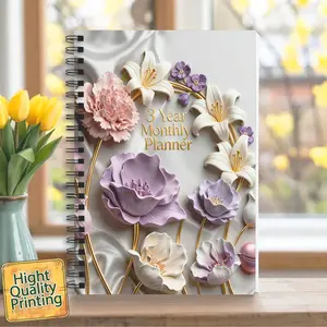 1pc Compact 5.5x8.3inch  3-Year Planner for 2026-2028: The ultimate tool for monthly planning, goal setting & notes. Designed for students, teachers & professionals. An ideal gift for any occasion