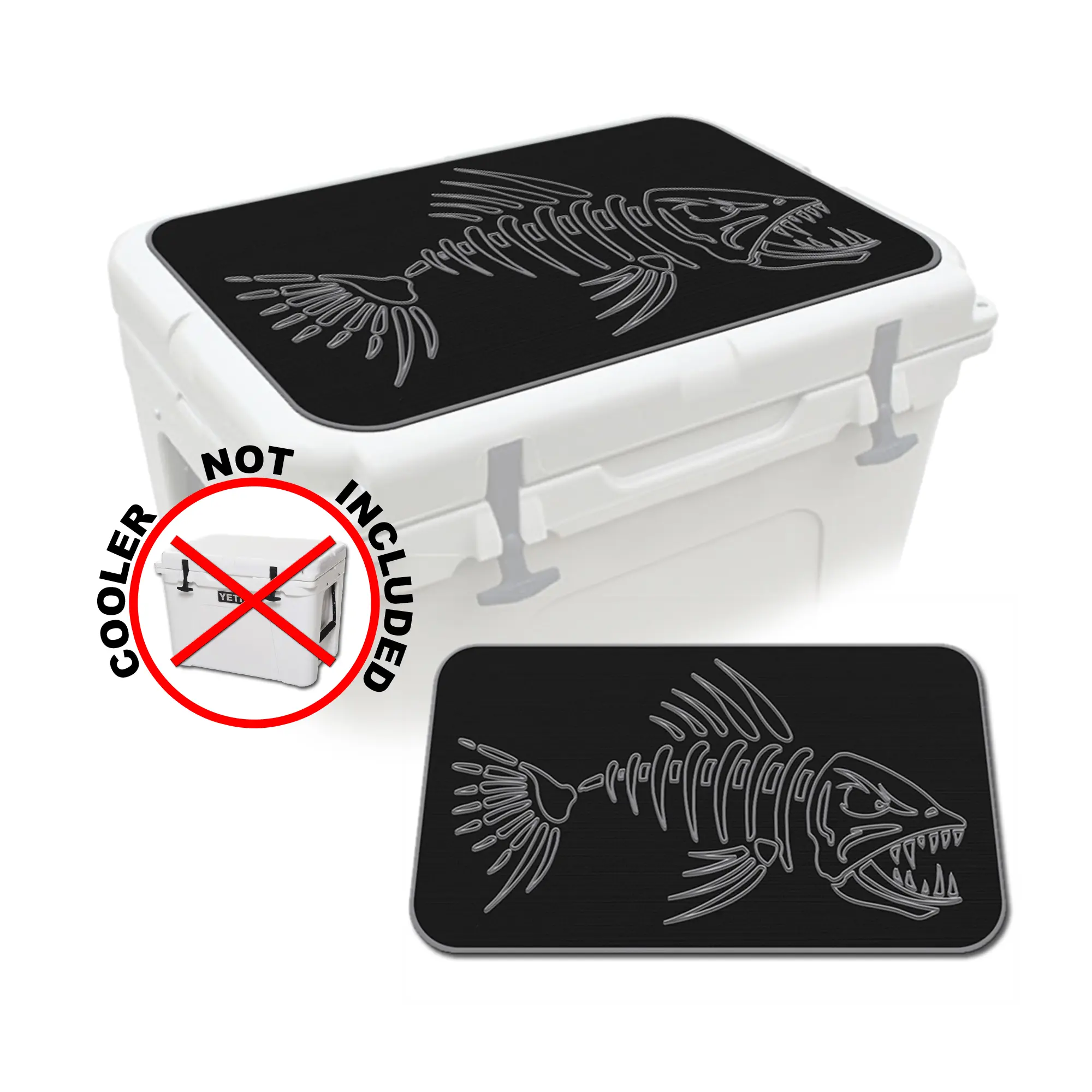 USATuff SeaDek Cooler Pad — BONEFISH in Black/StormGray | FITS YETI Tundra 65 QT Cooler (COOLER NOT INCLUDED—PAD ONLY)