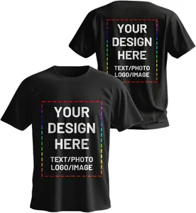 Custom T Shirts for Men/Women Personalized with Logo Image Text - Premium Cotton T-Shirts Front/Back Print, Comfortable and Durable for Everyday Wear