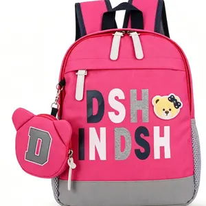 Cute Bear Letter Print Kids Backpack