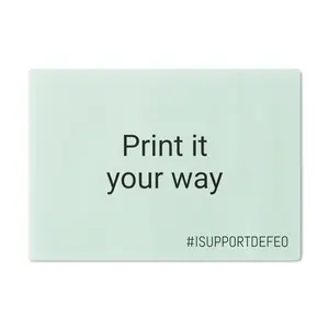 Print It Your Way Cutting Board | Customizable Text, Mint Glass Chopping Board