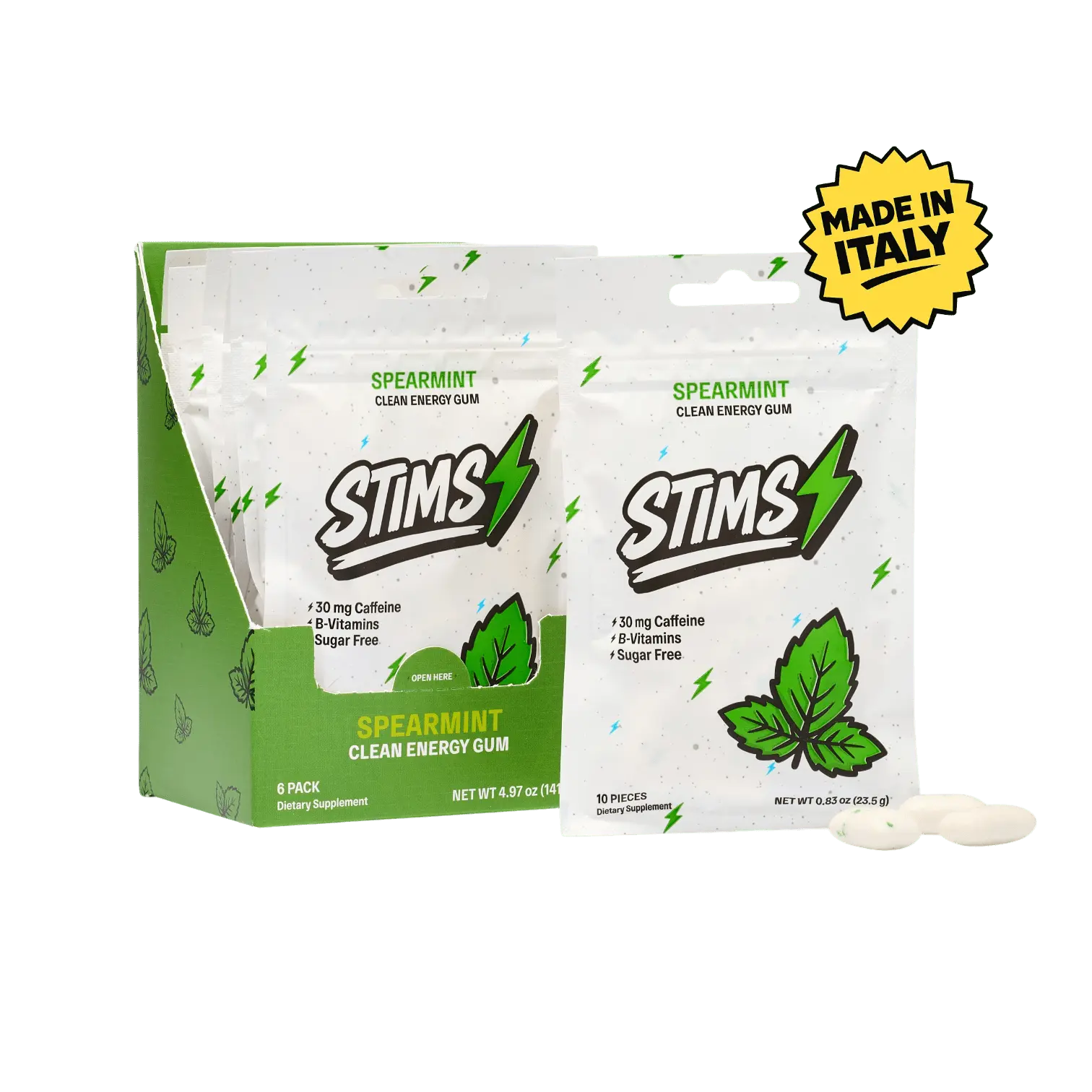 STIMS® SPEARMINT ENERGY GUM