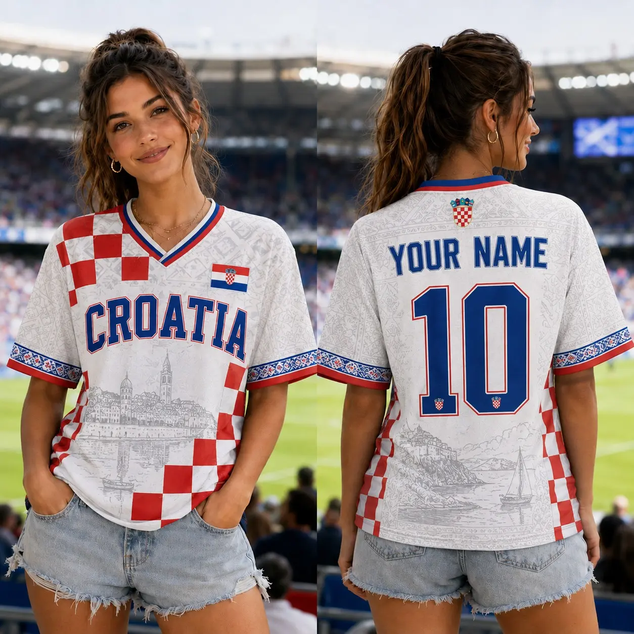 Croatia Fan Inspired Soccer Jersey Custom Name Number Shirt Size S-5XL