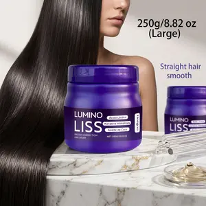 Hoegoa Professional Protein Hair Straightening Cream | Instant Sleek, Mirror Shine, No Frizz | Keratin Smoothing Treatment | Big Value 250g